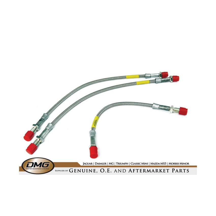 BRAKE HOSE SET SS:  MGB