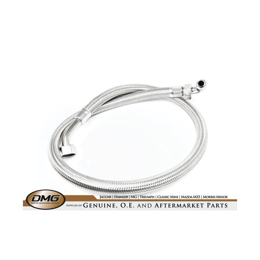 OIL HOSE STAINLESS:  MGB 62-67