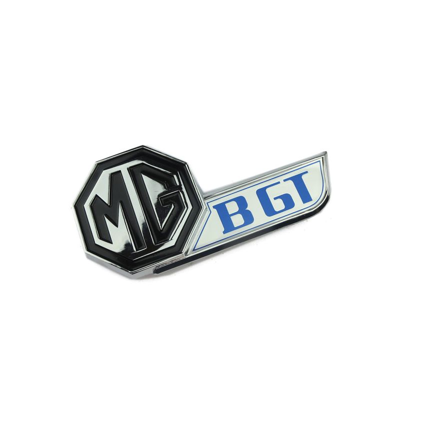 TAILGATE BADGE (SILVER/BLUE):  MGB GT