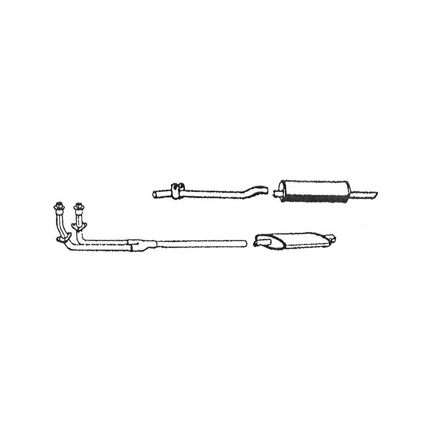 EXHAUST SYSTEM:  MGB 62-74