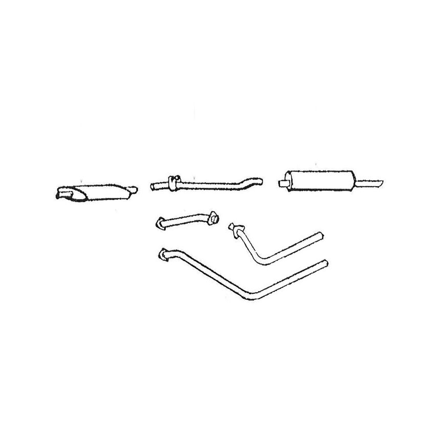 EXHAUST SYSTEM:  MGB 62-74