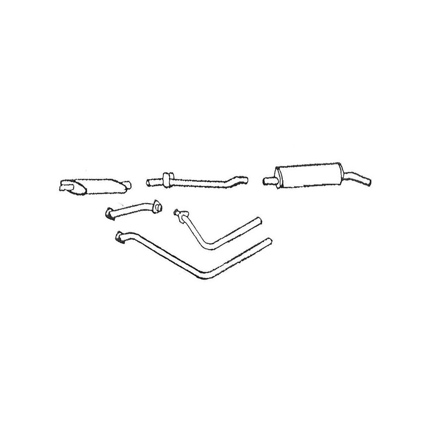 EXHAUST SYSTEM:  MGB USA 75-80