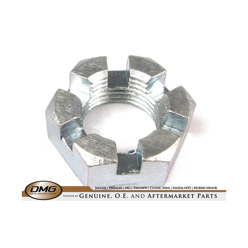NUT SLOTTED 1/2 SHAFT TUBE AXLE:  MGB 65-80, MINI