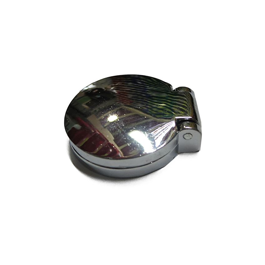 CHROME 2 HOLE LATCH ROUND:  TR2, TR3, TR3A