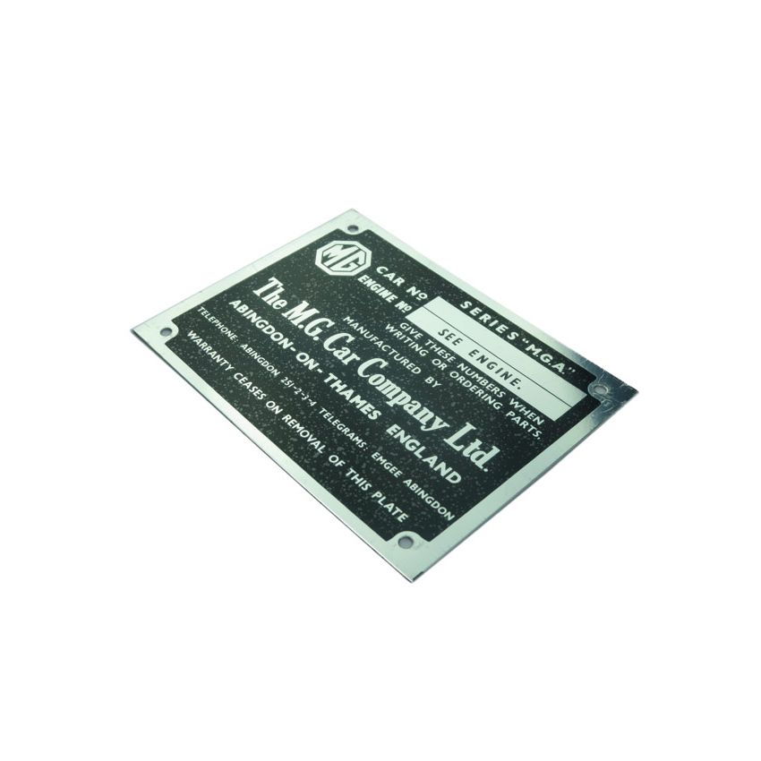 CHASSIS PLATE:  MGA 57>