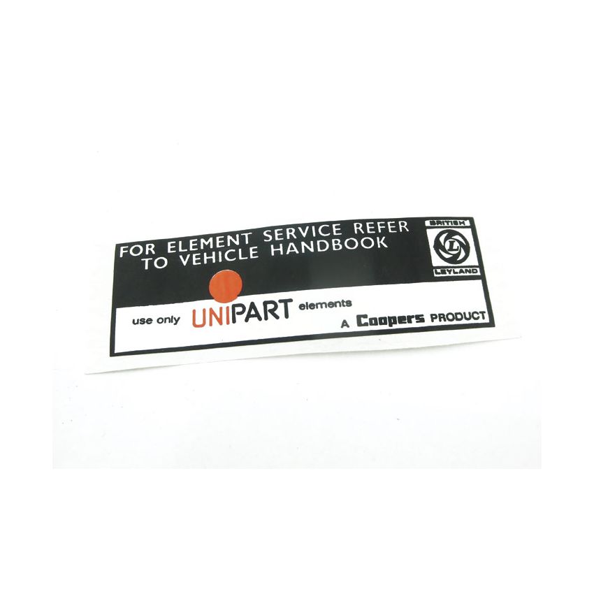 FILTER LABEL (UNIPART)