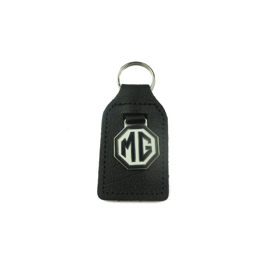 KEY FOB OCTAGON BLACK/WHITE:  MG