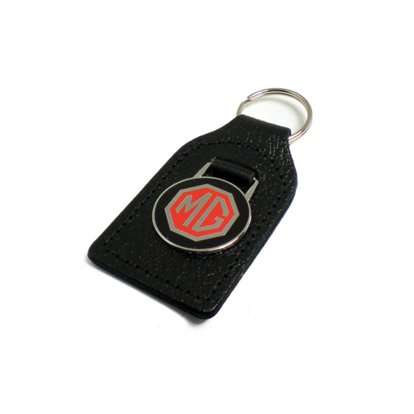 KEYFOB RED/BLACK  LEATHER:  MG