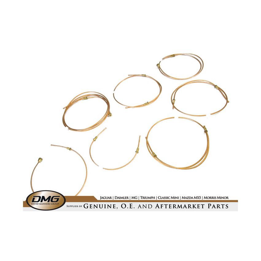 BRAKE PIPE SET RHD:  MGB CHROME BUMPER