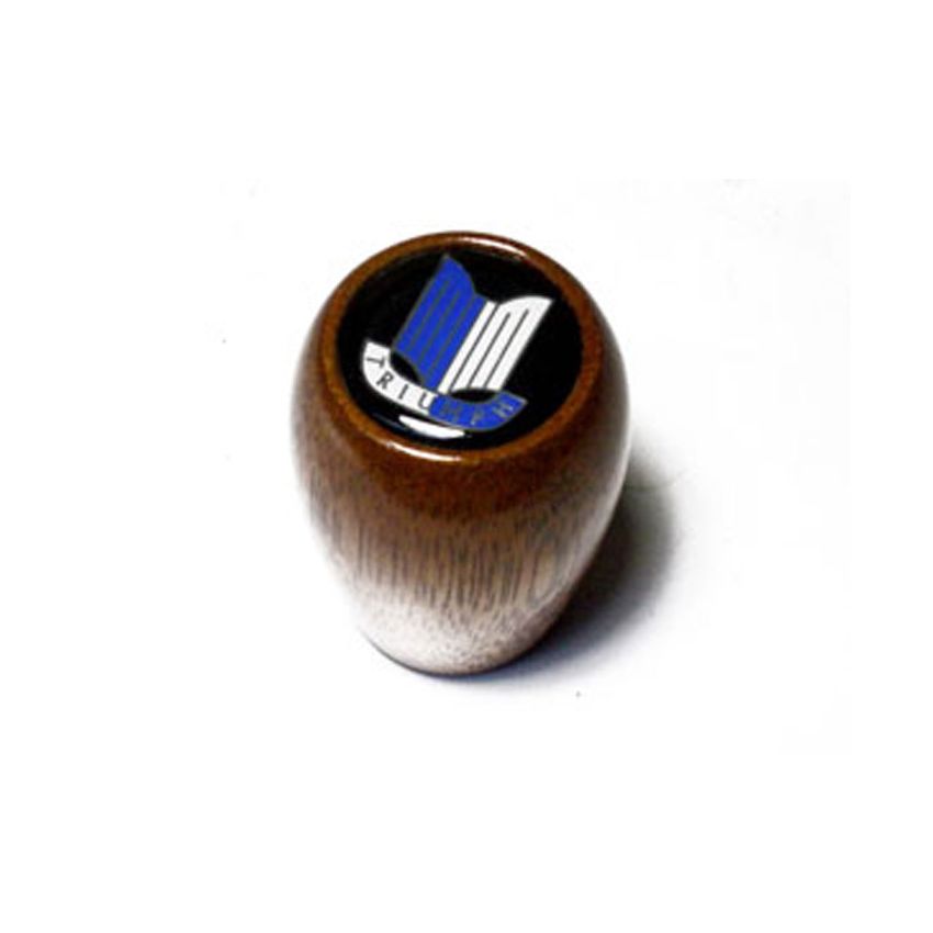 GEAR KNOB (WOOD BLUE SHIELD):  TRIUMPH