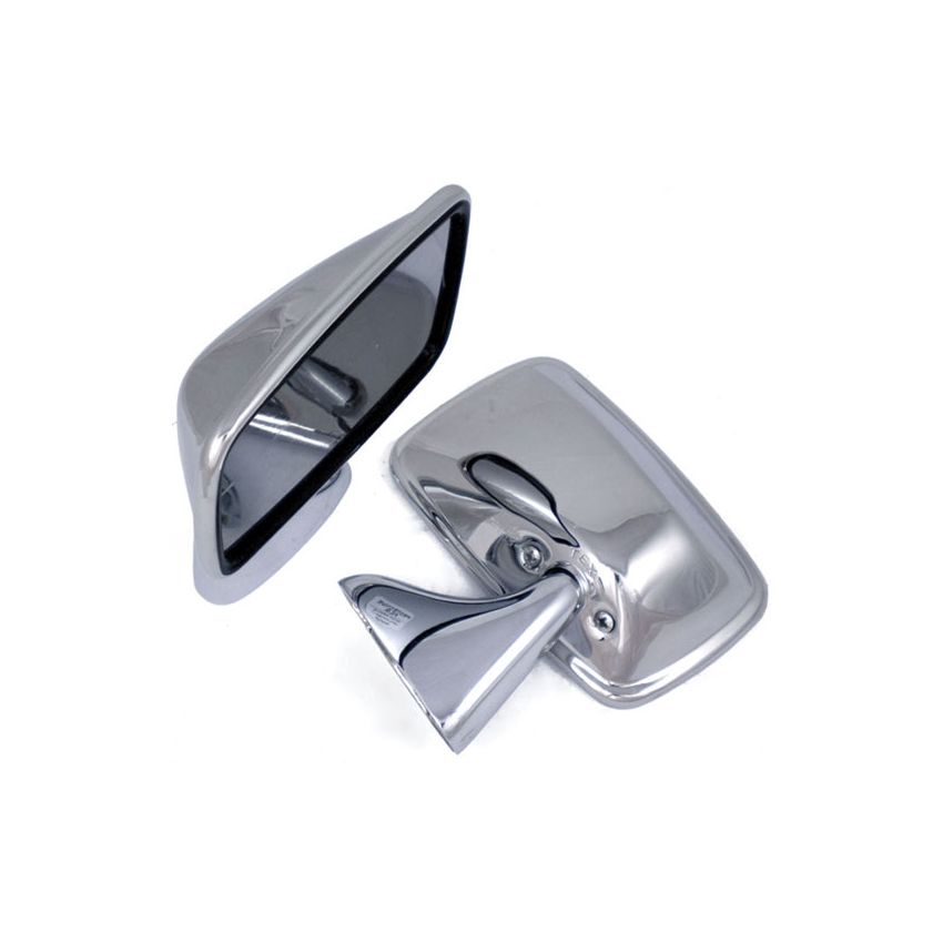 RH DOOR MIRROR S/S FLAT TEX:  MGB, MIDGET, MINI