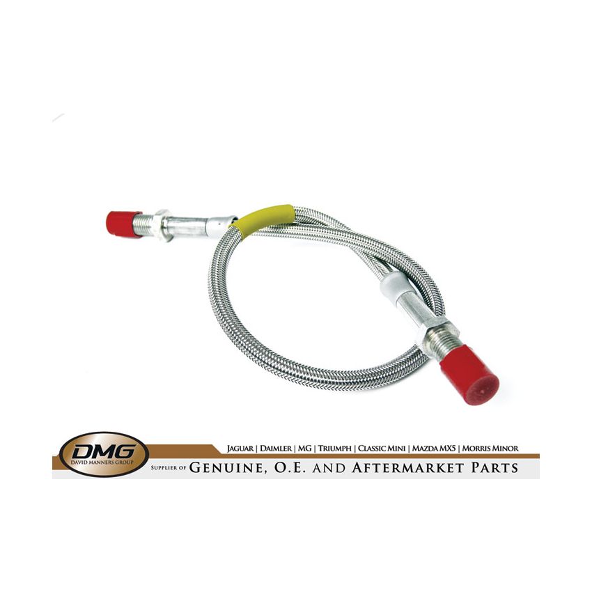 BRAIDED BRAKE HOSE:  MGA, MG TC FR, DOLOMITE