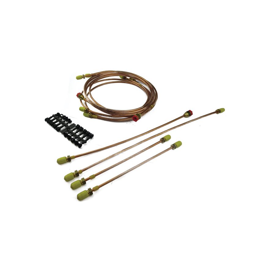 BRAKE PIPE SET RHD GIRLING:  TR3, TR3A