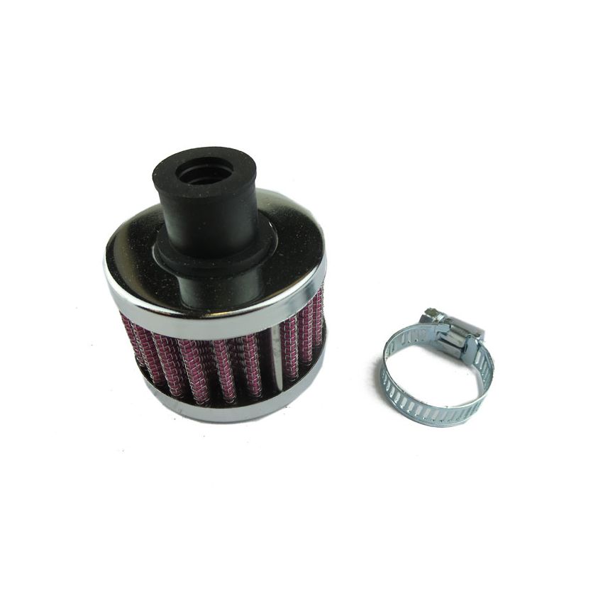 CRANK CASE BREATHER 12MM INLET CHROME: MORRIS MINOR