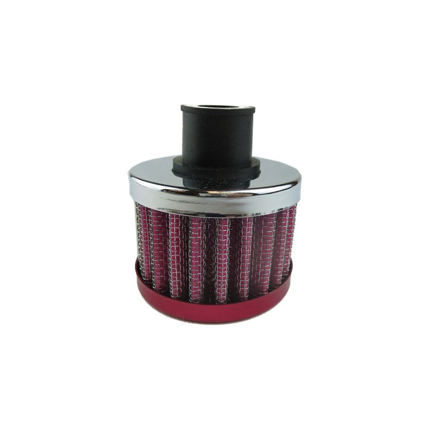 CRANK CASE BREATHER 12MM INLET RED: MORRIS MINOR