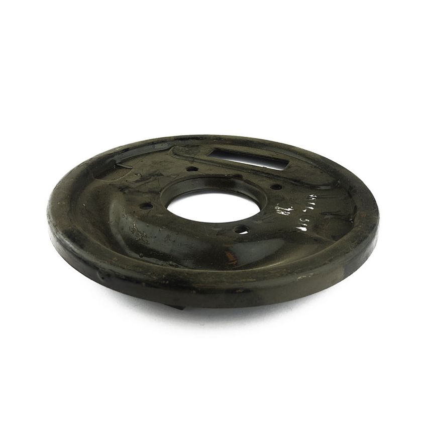 LH REAR BRAKE BACK PLATE:  MORRIS MINOR
