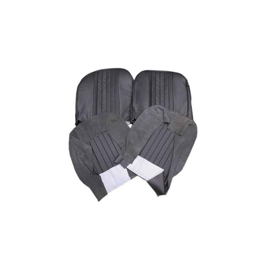 SEAT KIT LEATHER BLACK:  MGB, MGC 69-70 MKII