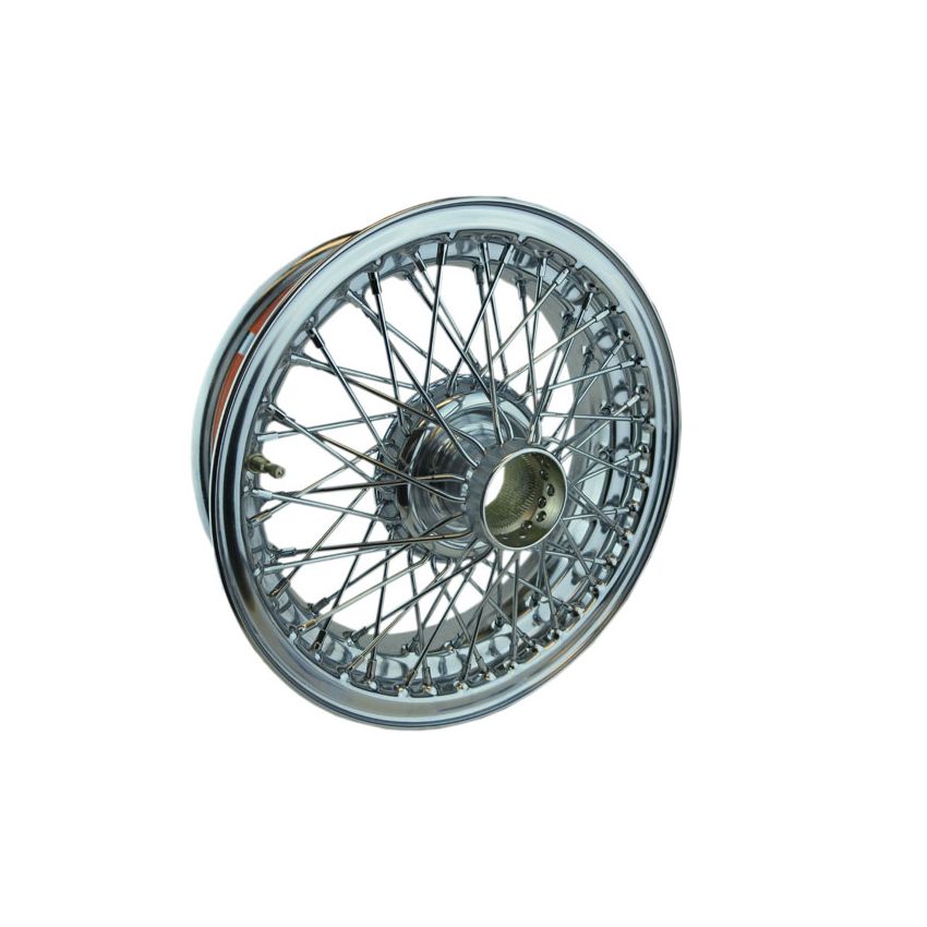 WIRE WHEEL-CHROME:  MGA, TR3, TR3A, TR4, TR4A, TR5, AH BIG HEALEY