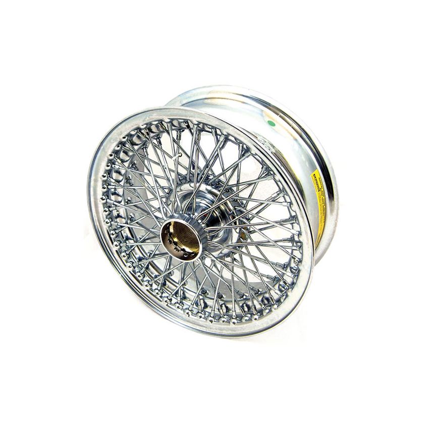 WIRE WHEEL-CHROME:  MGA, TR3, TR3A, TR4, TR4A, TR5, TR6, AH BIG HEALEY