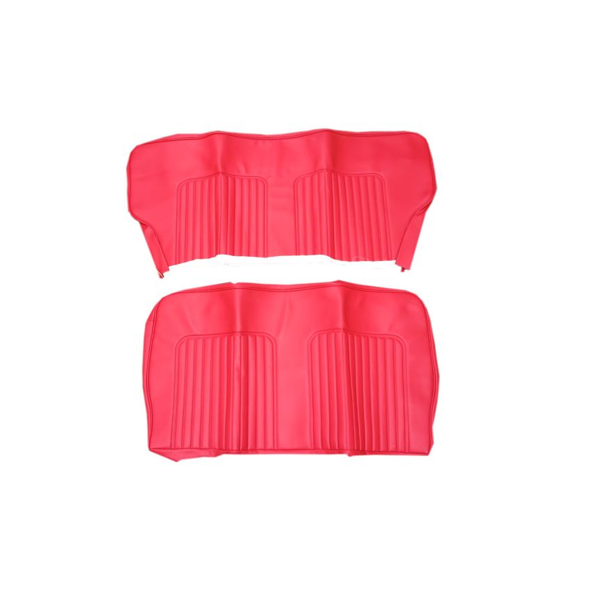 REAR SEAT COVER KIT 2-DOOR (RED):  MORRIS MINOR 64-71