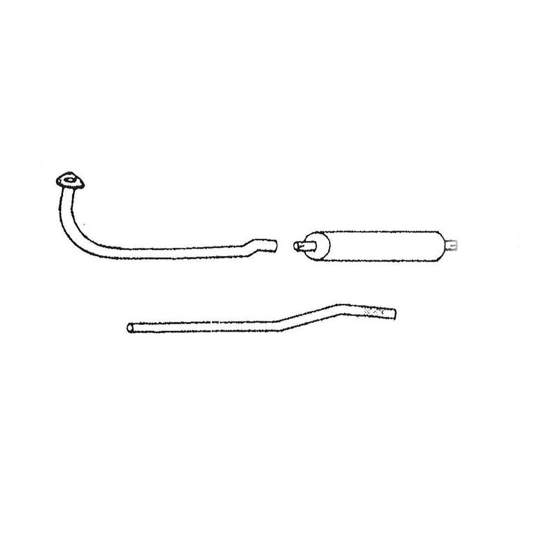 EXHAUST SYSTEM:  MG TF 1953-55