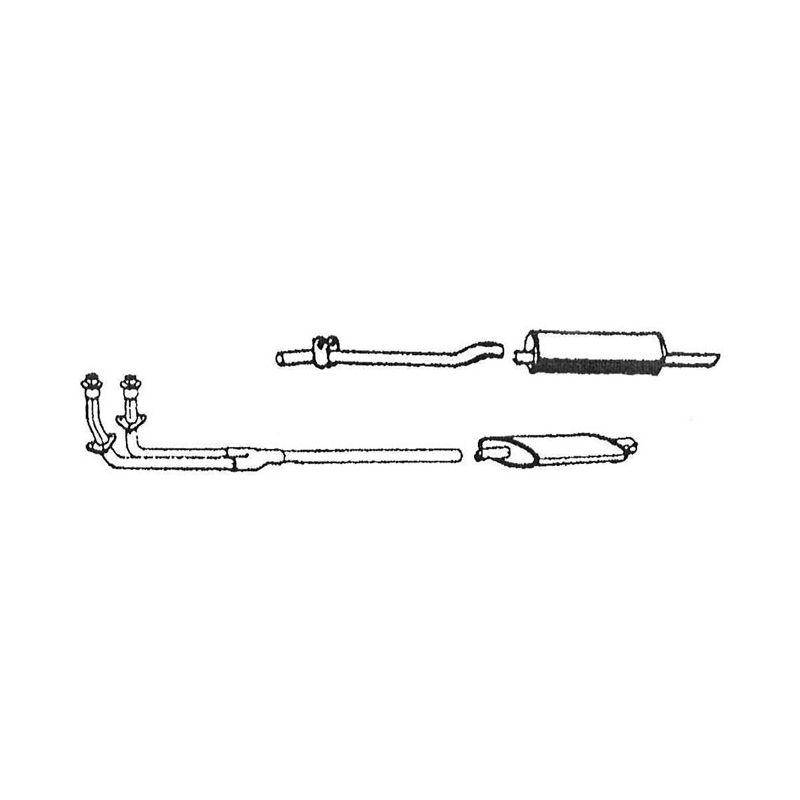 EXHAUST SYSTEM:  MGB 62-74