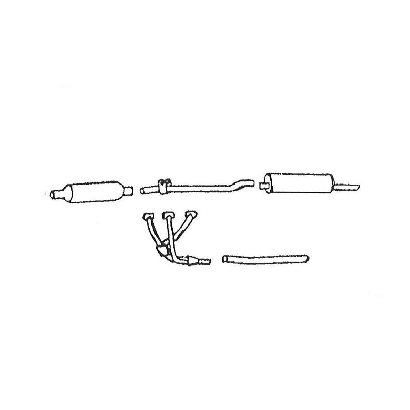 EXHAUST SYSTEM:  MGB 62-74