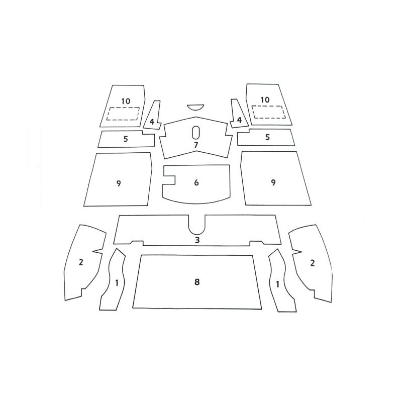 CARPET SET (BLACK):  MIDGET 1275 1500