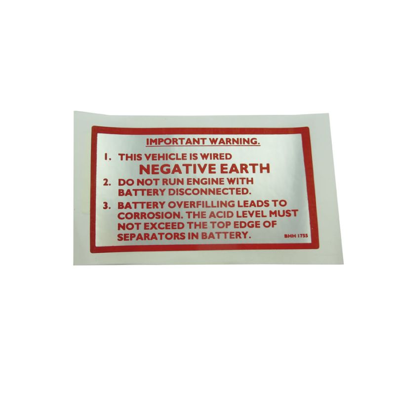 LABEL NEG EARTH: