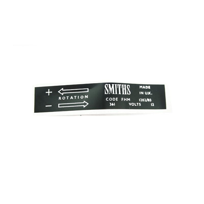 LABEL HEATER MOTOR:  VARIOUS, MGB