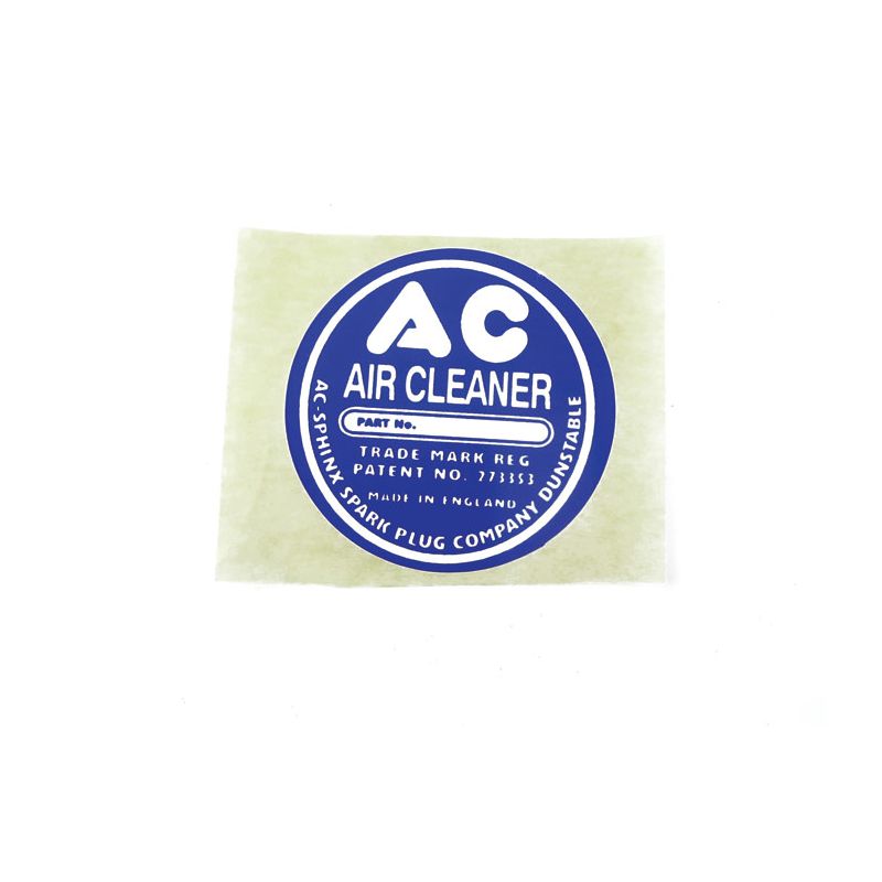 AC AIR CLEANER LABEL ROUND TYPE: