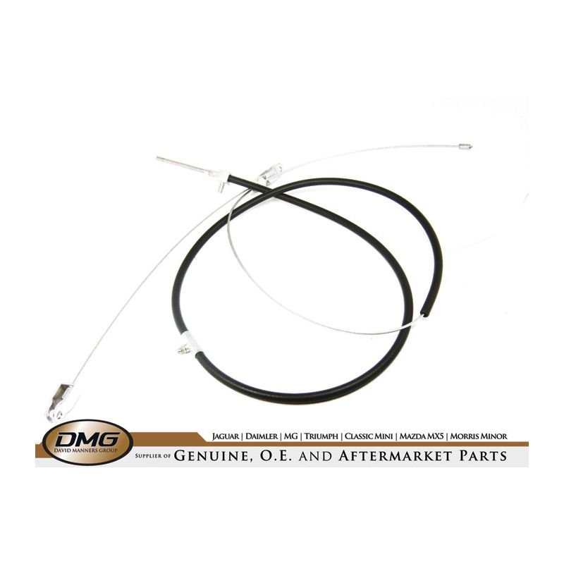 HANDBRAKE CABLE (STEEL WHEEL):  MGB 67-74