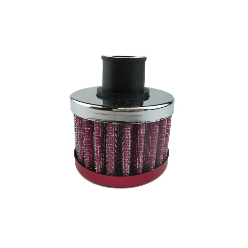 CRANK CASE BREATHER 12MM INLET RED: MORRIS MINOR