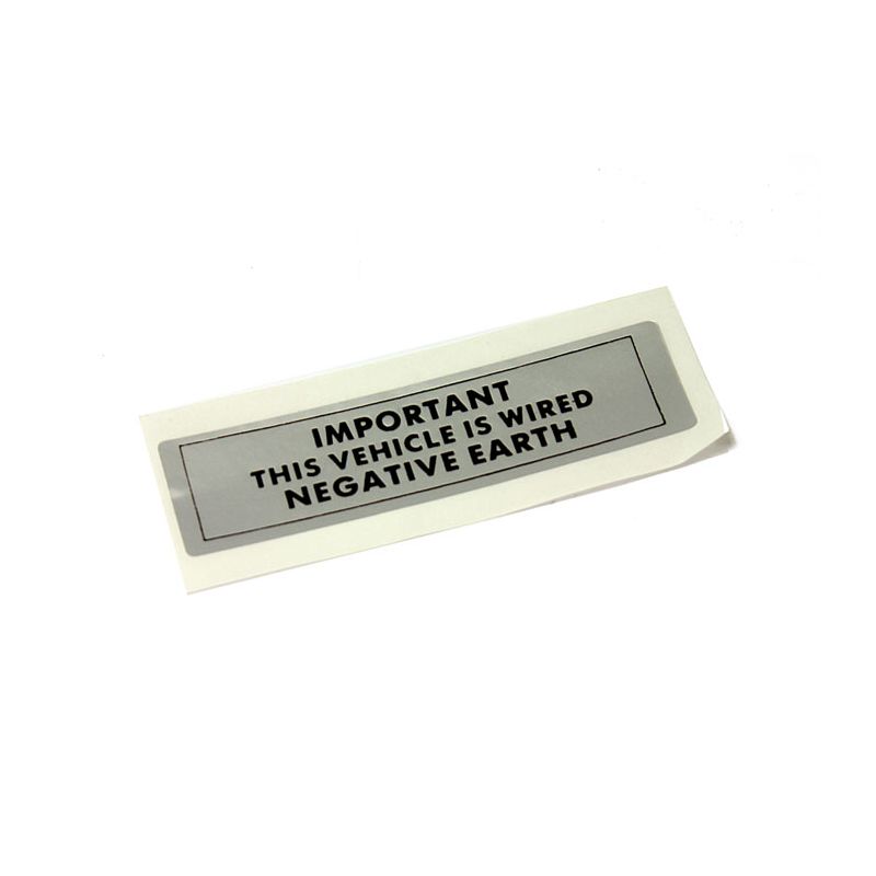 LABEL NEG. EARTH:  VARIOUS, MG, TRIUMPH, SPITFIRE, MINI, MM
