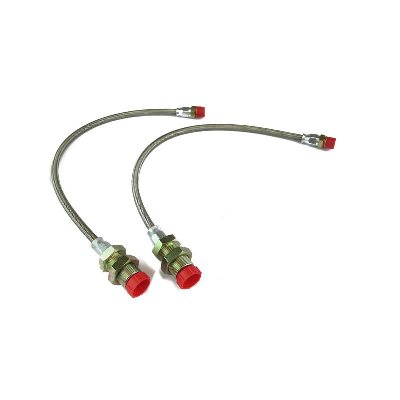 BRAIDED BRAKE HOSES FRONT PAIR:  TR2