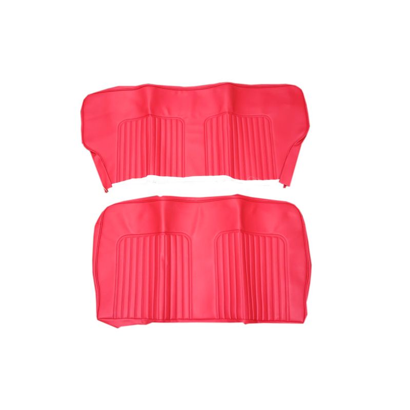 REAR SEAT COVER KIT 2-DOOR (RED):  MORRIS MINOR 64-71